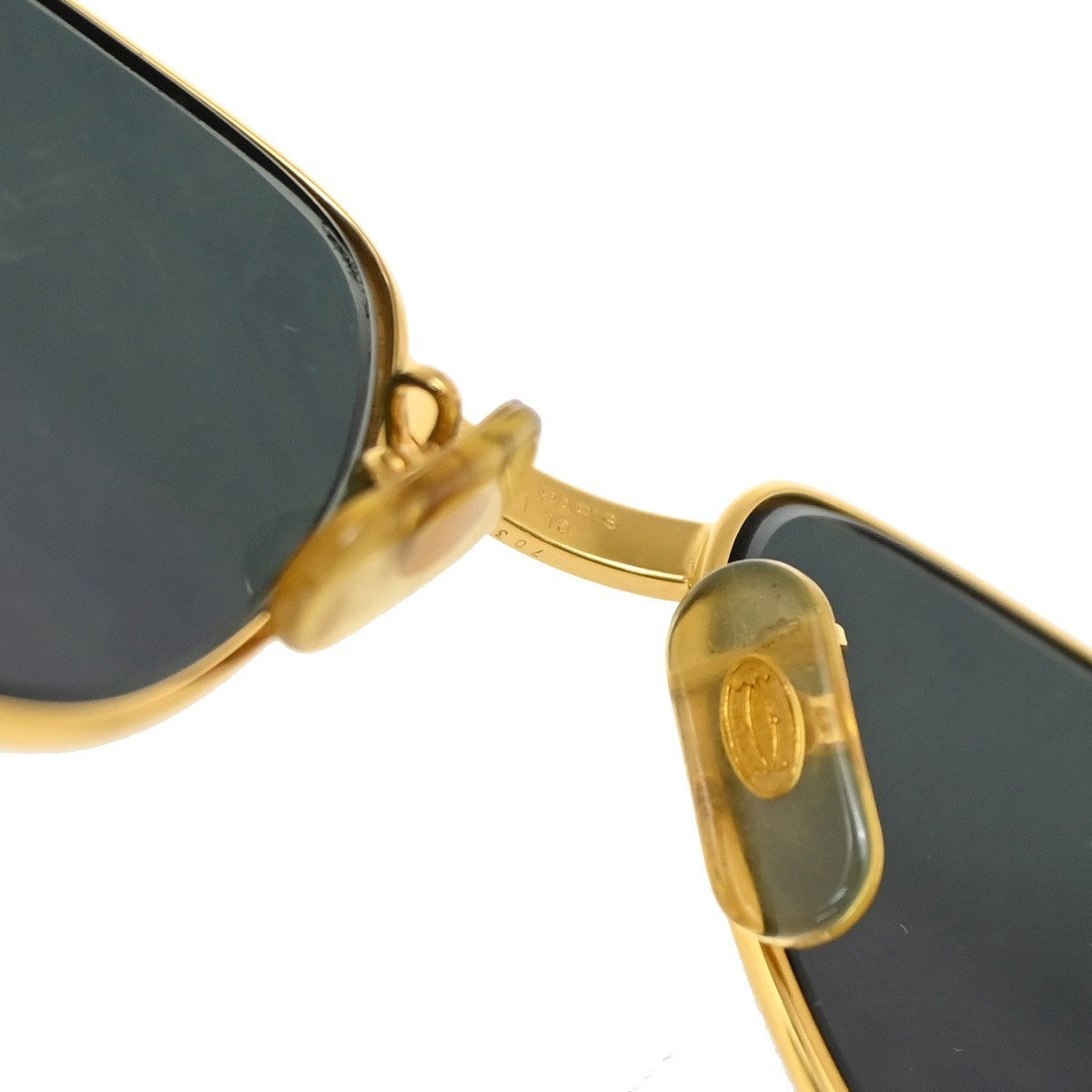 CARTIER Romance Louis Sunglasses Green Gold France 31RL567