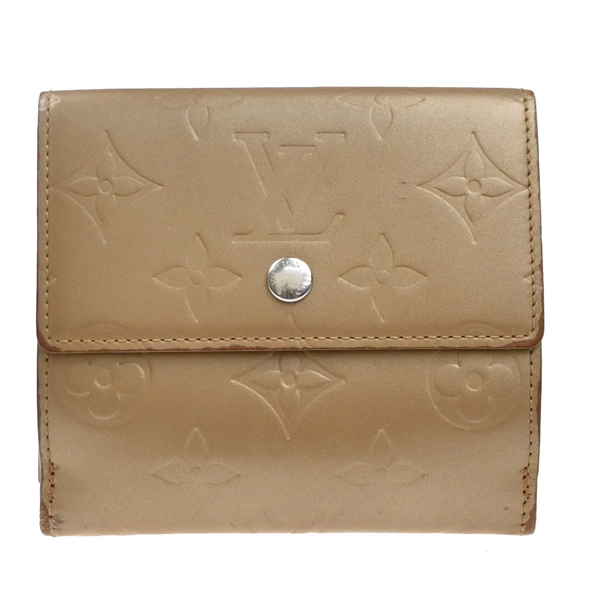 LOUIS VUITTON Porte Monnaie Billets Wallet Monogram Mat Gold BE M65117 67KD037