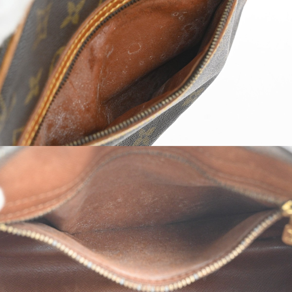 LOUIS VUITTON Senlis Shoulder Bag Monogram Leather Brown France 86SA113