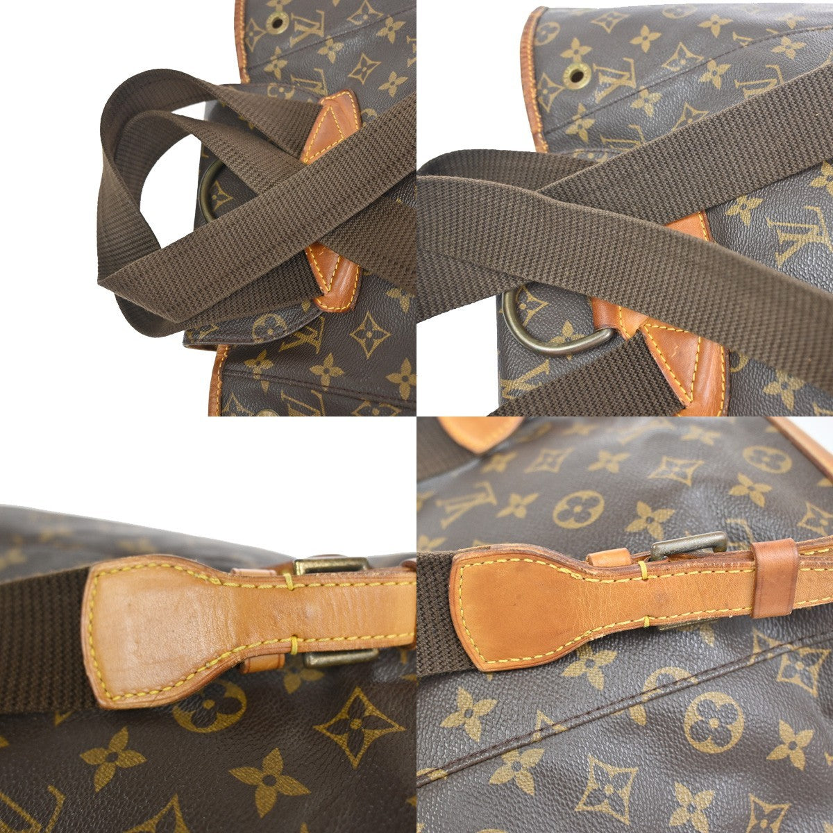 LOUIS VUITTON Montsouris GM Backpack Bag Monogram Leather Brown M51135 64ZA353