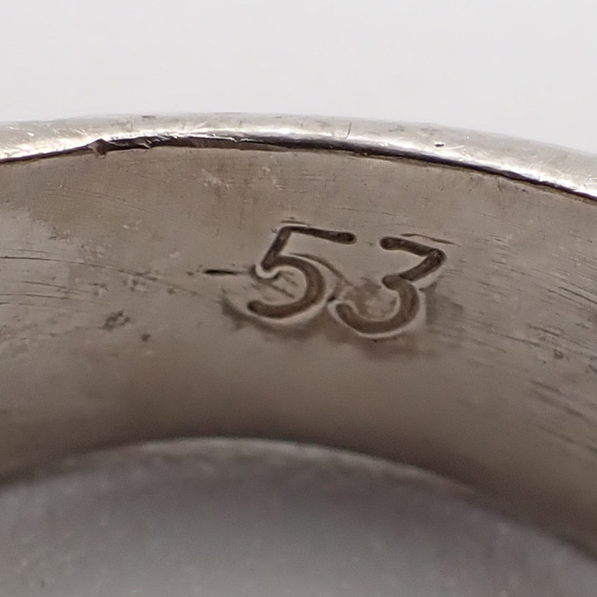 HERMES Logo Suroit Ring Size 53 Silver Accessory 71RF776