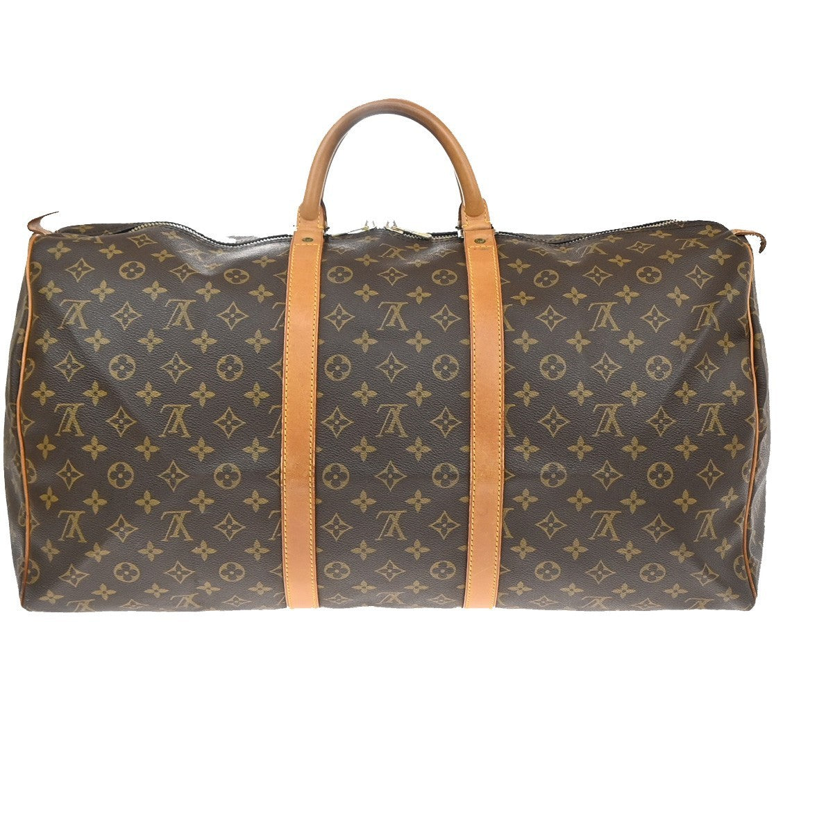 LOUIS VUITTON Keepall 55 Travel Hand Bag Monogram Leather Brown M41424 12YJ197