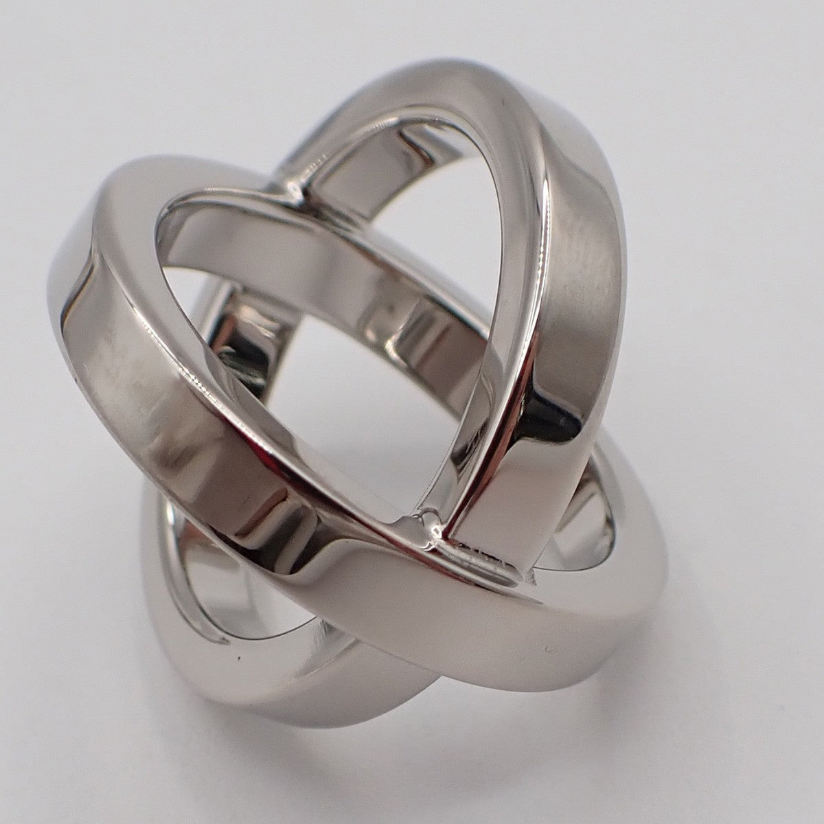 HERMES Baycrew's Bijouterie Fantaisie Scarf Ring Silver Accessory 63RF743