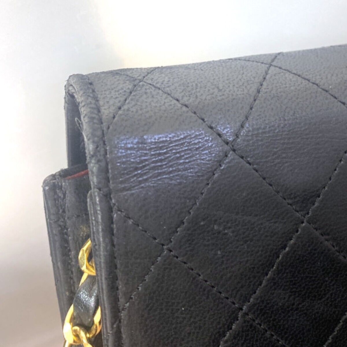 CHANEL CC Logo Matelasse Chain Shoulder Bag Leather Black GHW 653RH787