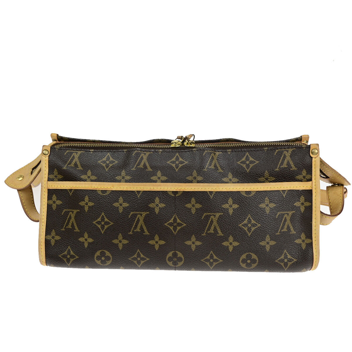 LOUIS VUITTON Popincourt Haut Shoulder Bag Monogram Leather Brown M40007 12SJ212