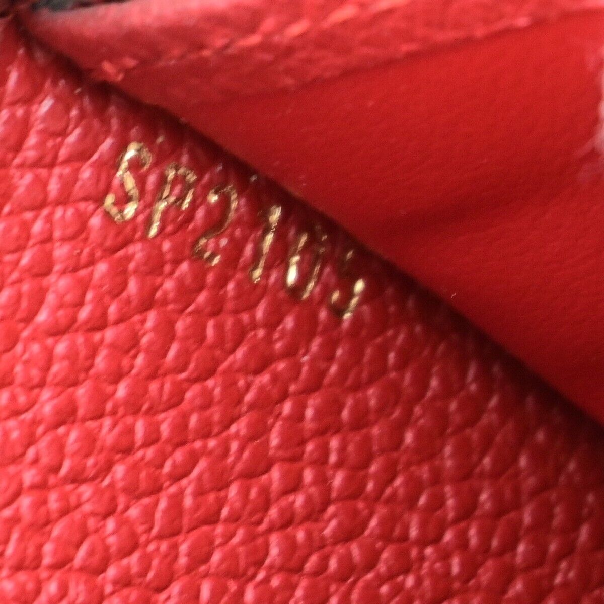 LOUIS VUITTON Clemence Long Bifold Wallet Monogram Empreinte Red M60169 79EC965