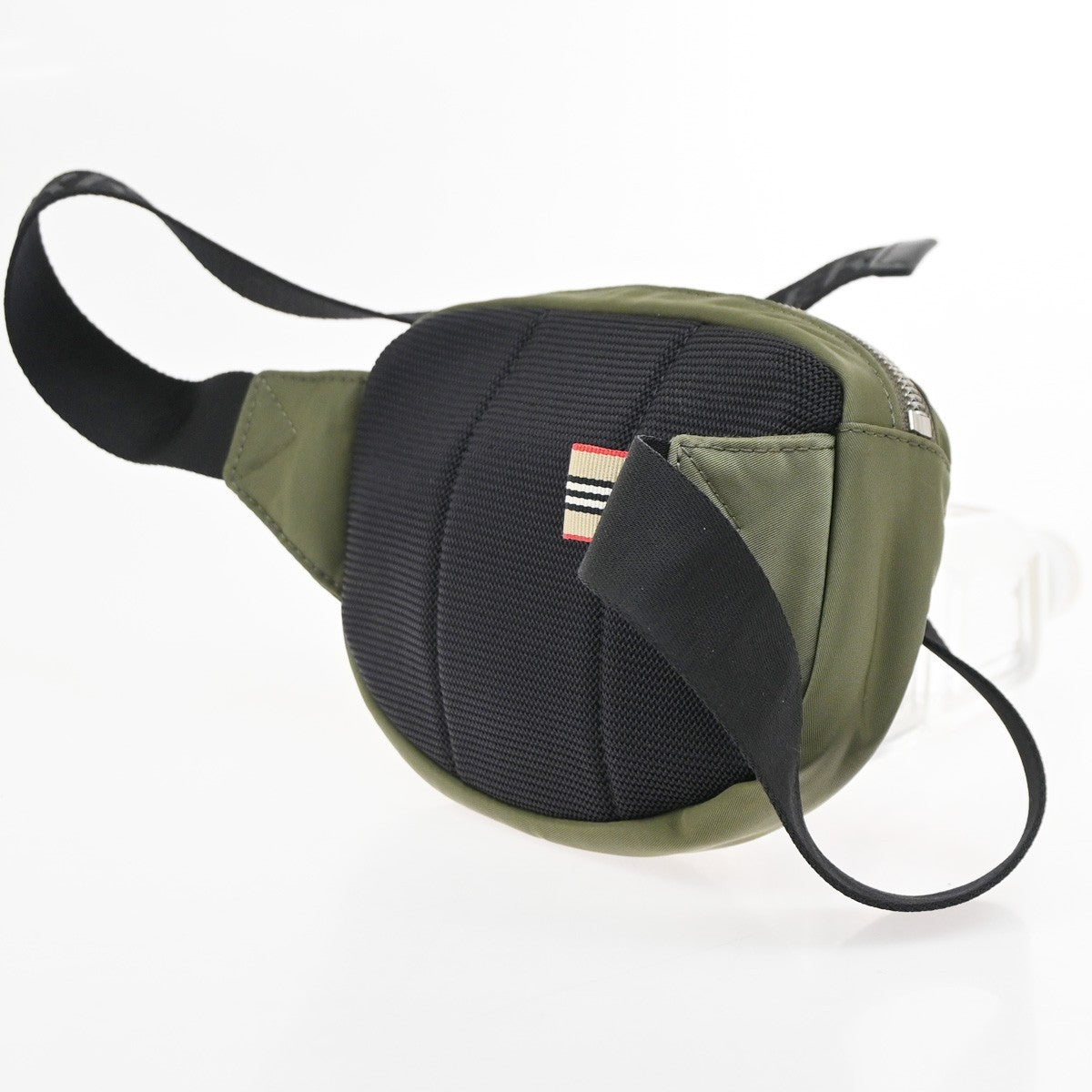 BURBERRY Logo Bum Body Bag Nylon Green SHW 34KB759