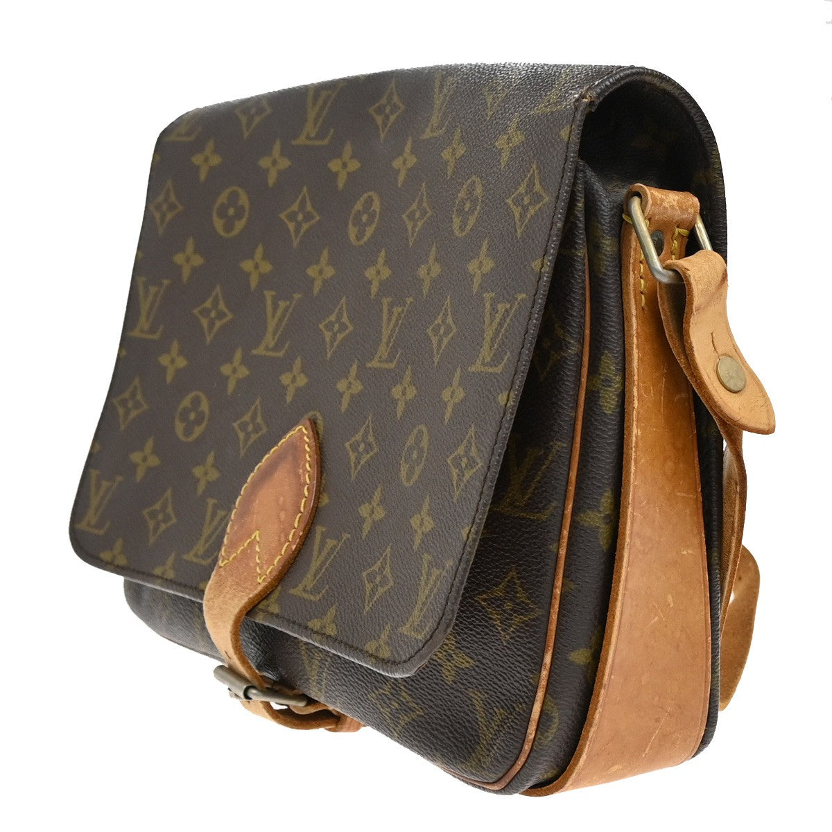 LOUIS VUITTON Cartouchiere GM Shoulder Bag Monogram Leather Brown M51252 34YH191