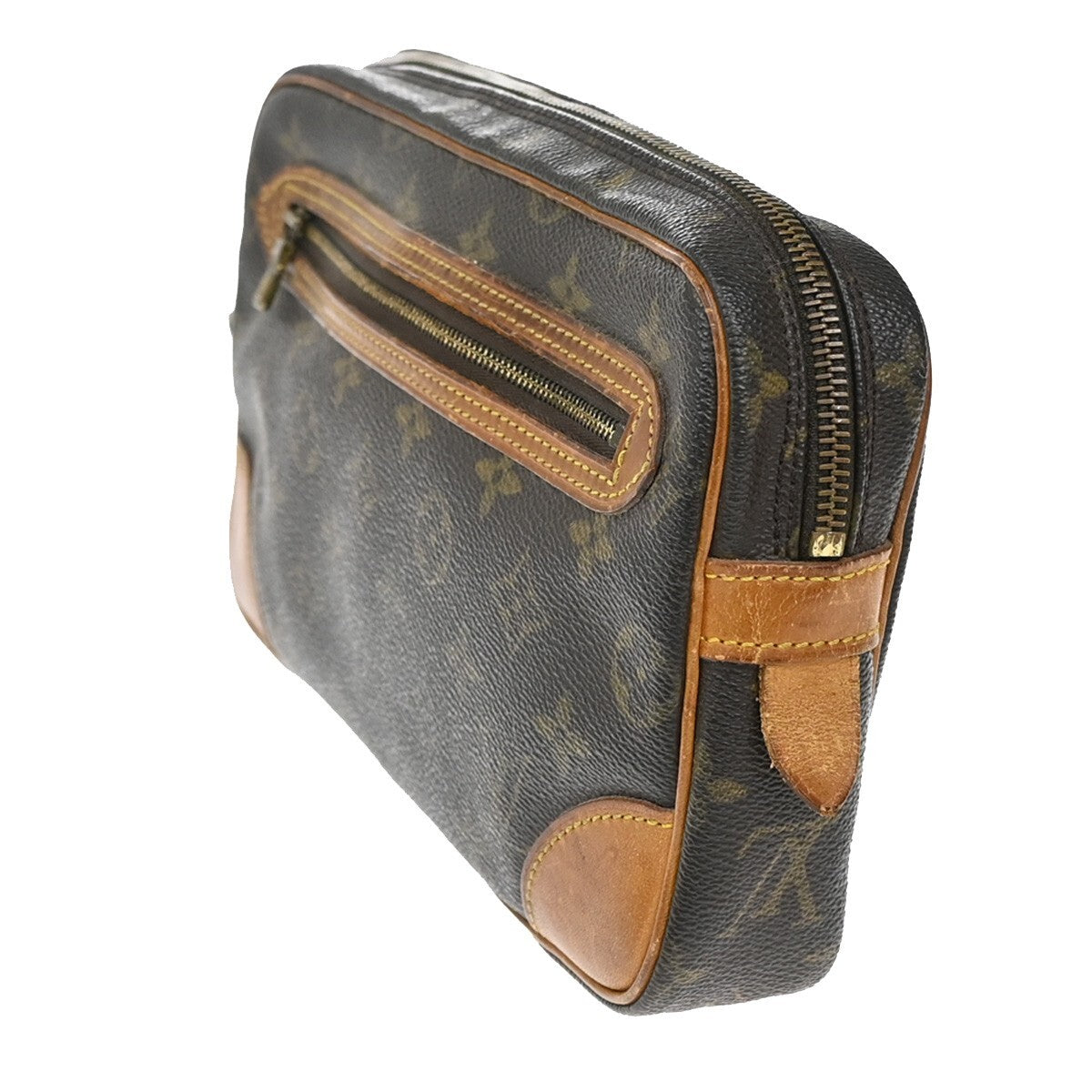 LOUIS VUITTON Marly Dragonne GM Clutch Hand Bag Monogram Brown M51825 63FB812