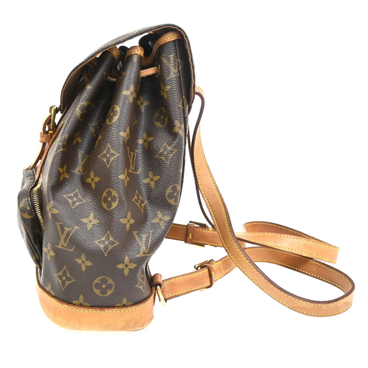 LOUIS VUITTON Montsouris MM Backpack Bag Monogram Leather Brown M51136 90KC972
