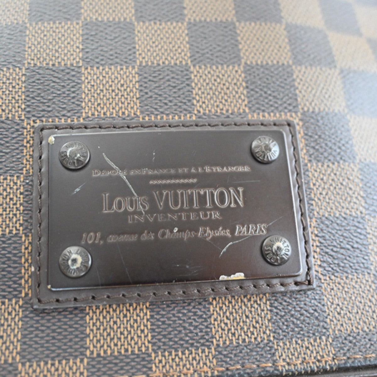 LOUIS VUITTON Brooklyn PM Shoulder Bag Damier Ebene Leather Brown N51210 72SA058
