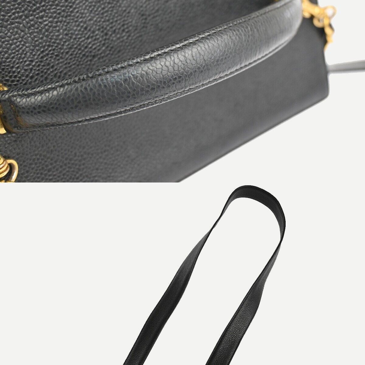 CHANEL CC Logo 2Way Vanity Shoulder Hand Bag Caviar Skin Leather BK GHW 620RJ692