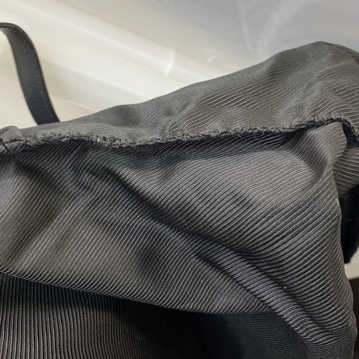 GUCCI Logo GG Pattern Shoulder Tote Bag Canvas Leather Black GHW Italy 09YG536