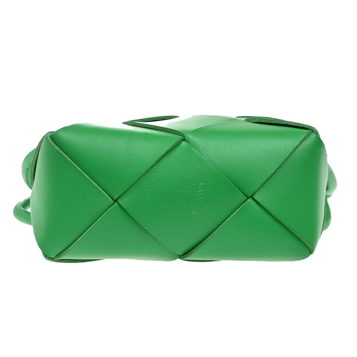 BOTTEGA VENETA Cassette Intrecciato Mini Shoulder Bag Leather Green GHW 27RP093