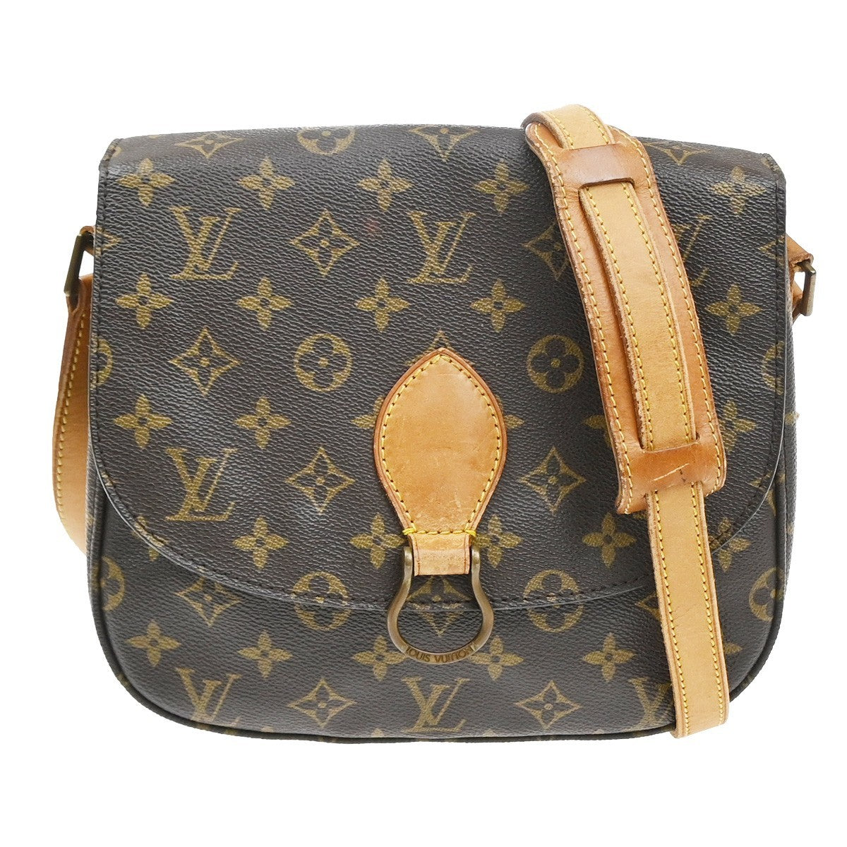 LOUIS VUITTON Saint Cloud GM Shoulder Bag Monogram Leather Brown M51242 32SA128