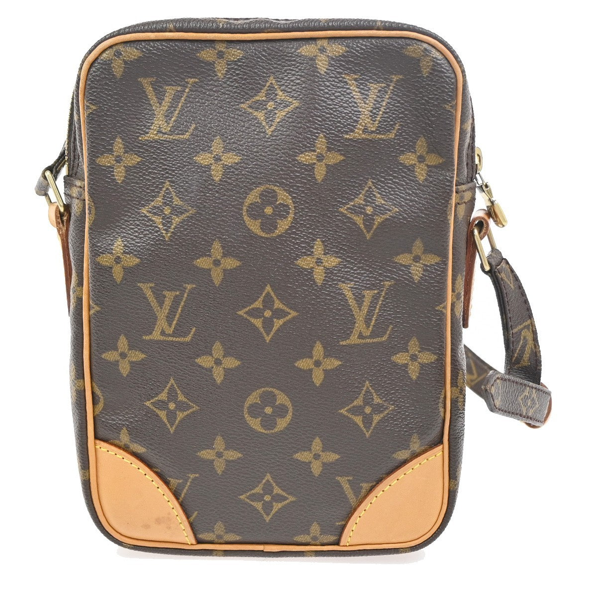 LOUIS VUITTON Danube Shoulder Bag Monogram Leather Brown France M45266 84KC730