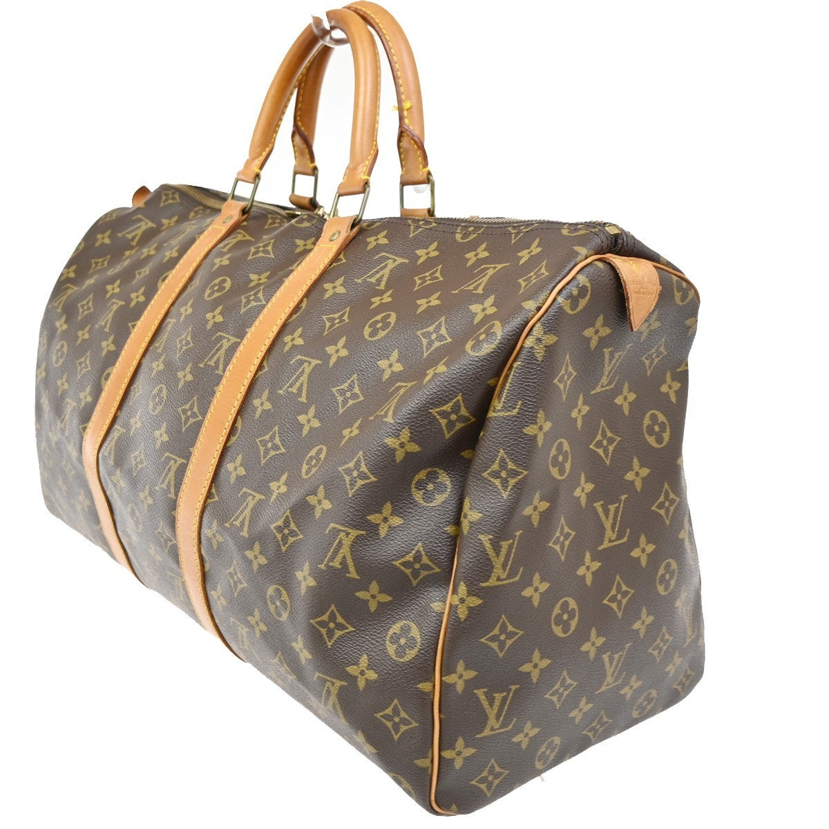 LOUIS VUITTON Keepall 50 Travel Hand Bag Monogram Leather Brown M41426 90TA569