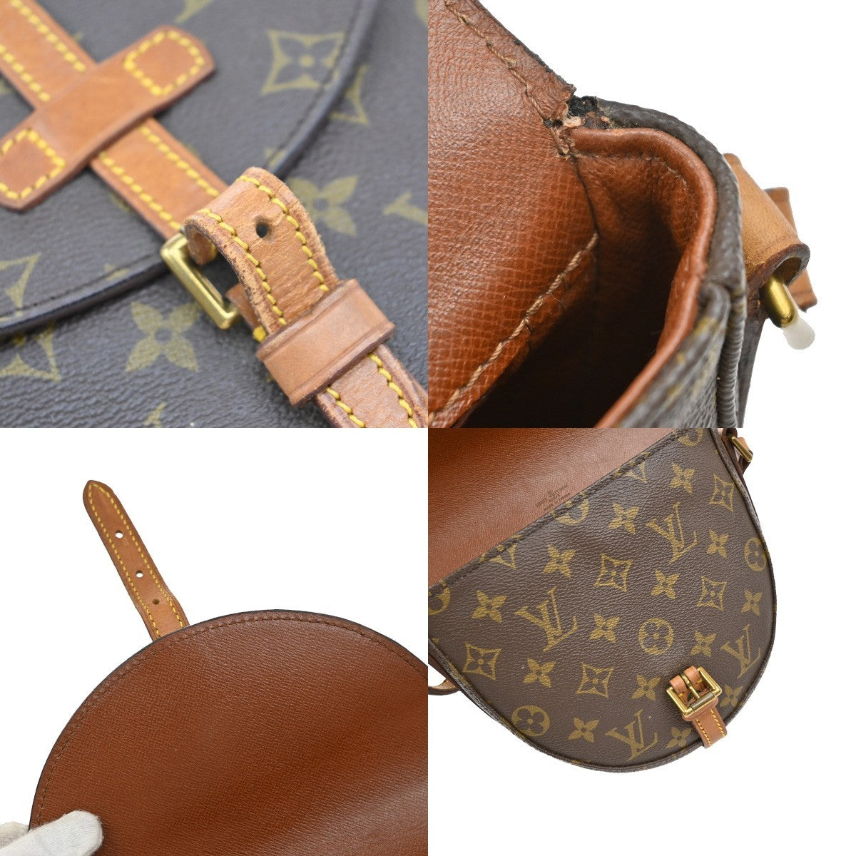 LOUIS VUITTON Chantilly PM Shoulder Bag Monogram Leather Brown M51234 30EF840