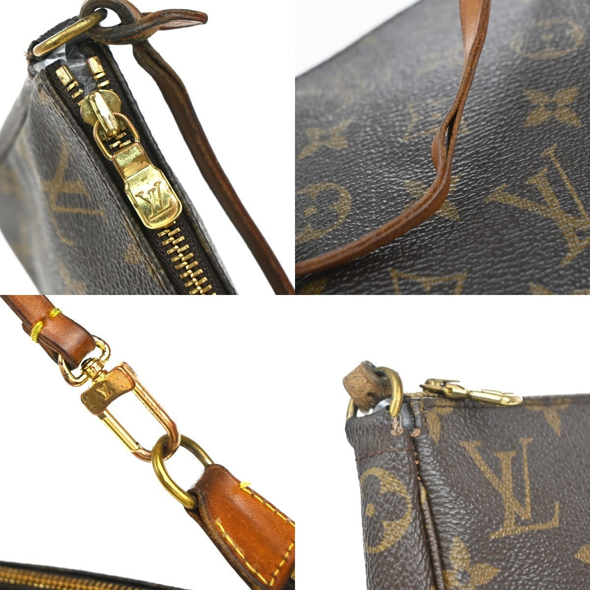 LOUIS VUITTON Pochette Accessoires Hand Bag Monogram Leather BN M51980 84KP295
