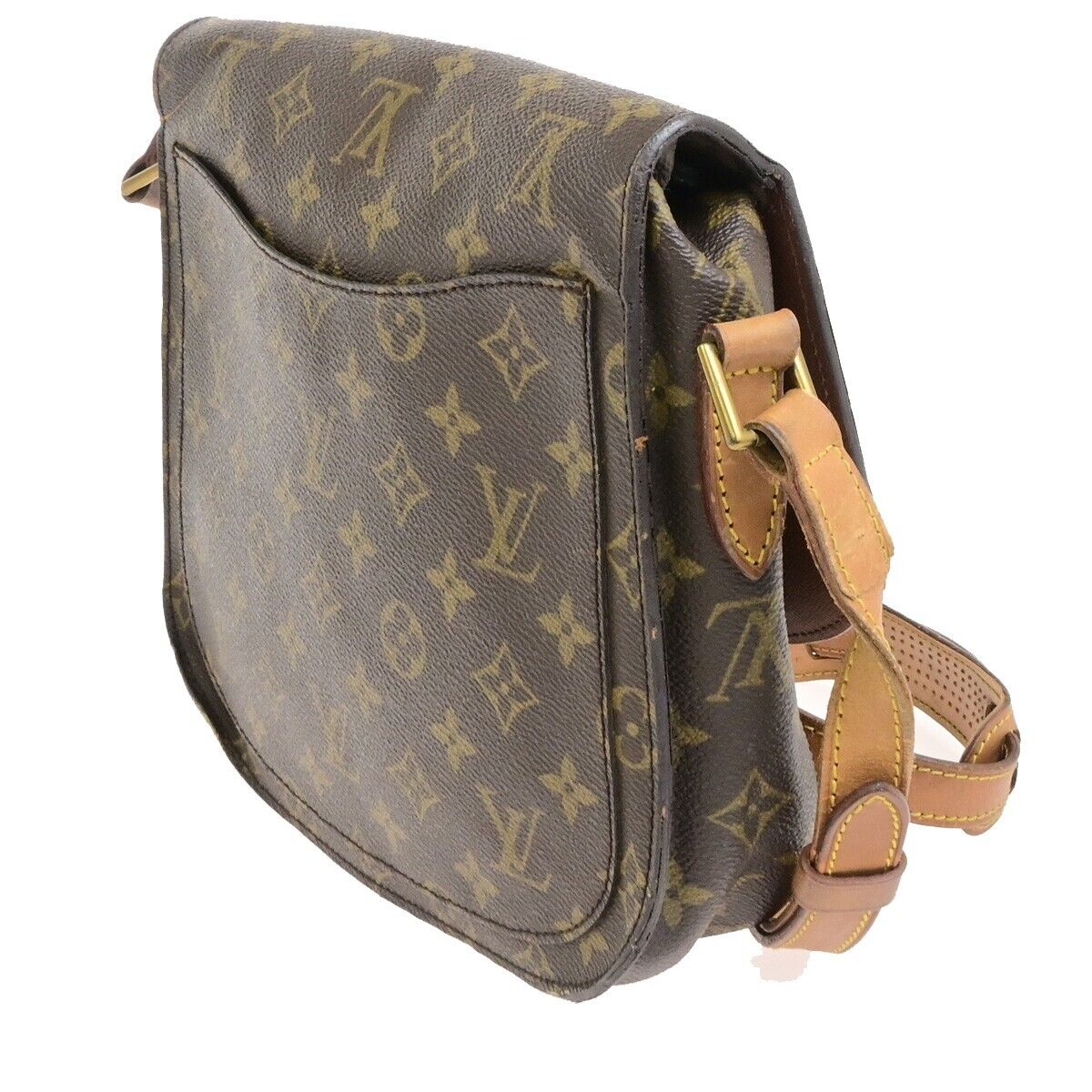 LOUIS VUITTON Saint Cloud GM Shoulder Bag Monogram Leather Brown M51242 64FB512