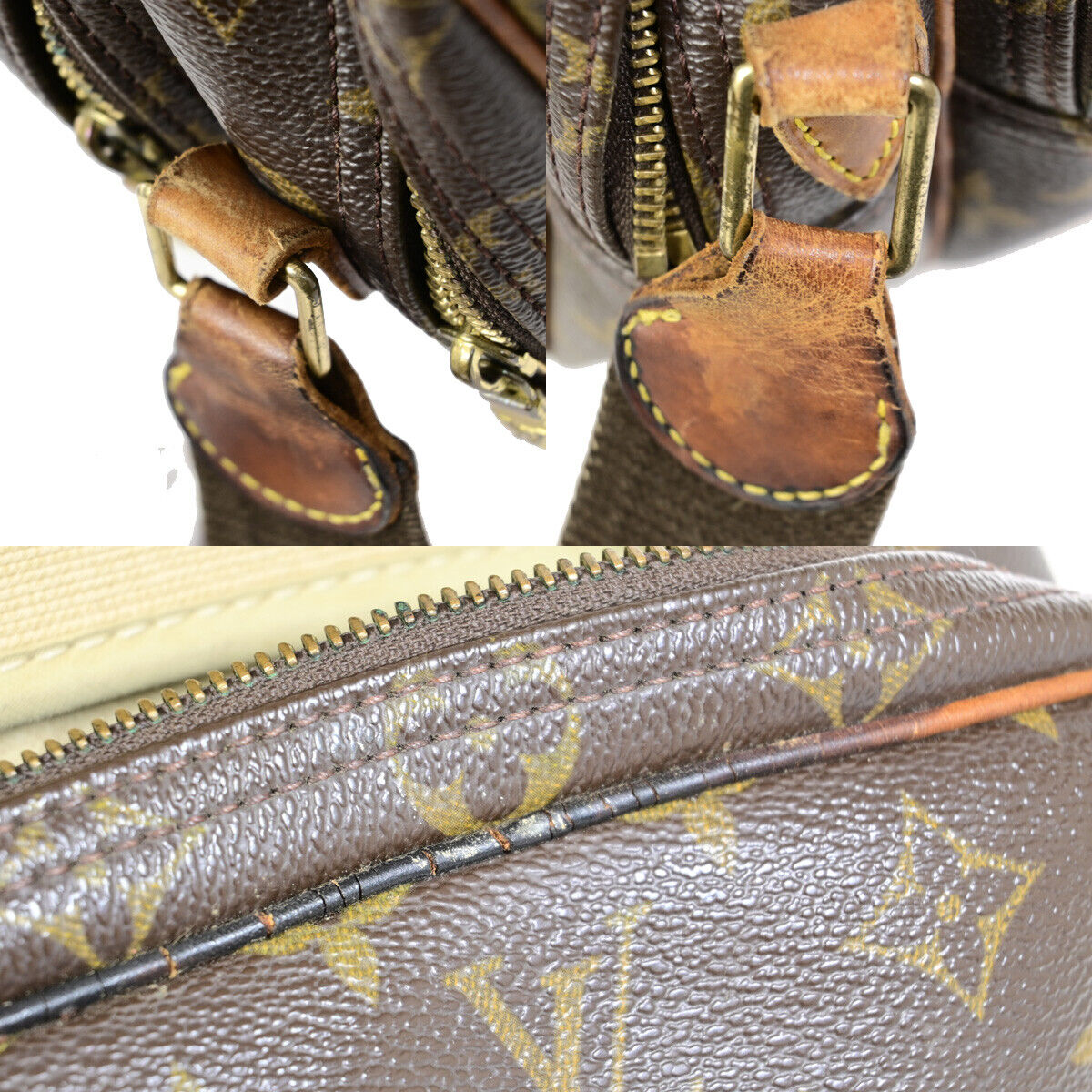 LOUIS VUITTON Reporter PM Crossbody Shoulder Bag Monogram Leather M45254 61YF080