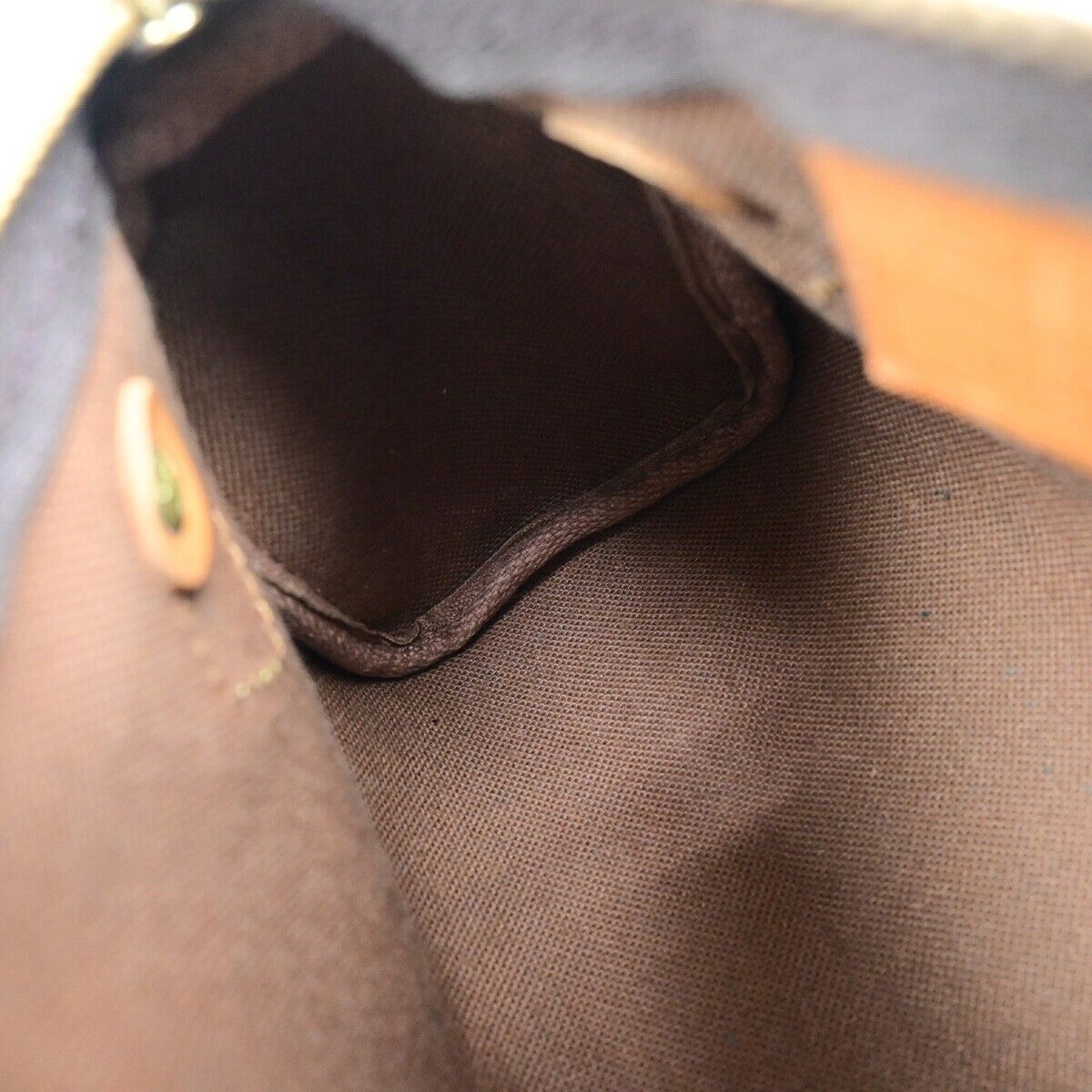 LOUIS VUITTON Mini Speedy Hand Bag Monogram Leather Brown France M41534 75ED575