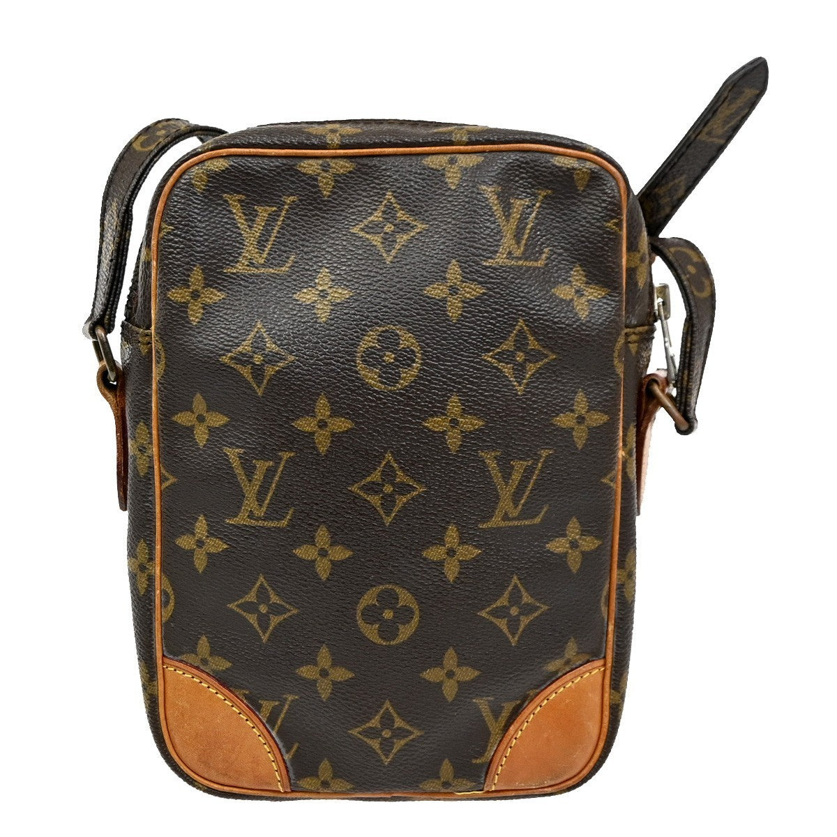 LOUIS VUITTON Danube Shoulder Bag Monogram Leather Brown France M45266 38CA492