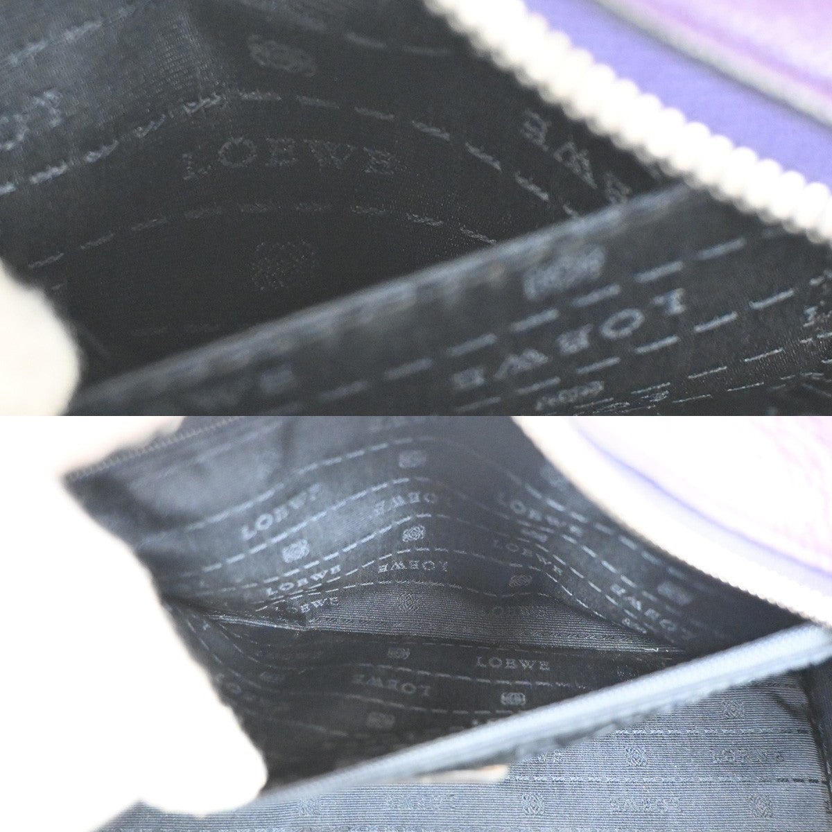 LOEWE Anagram logo Amazona 28 handbag suede Leather Purple Spain SHW 50RL795