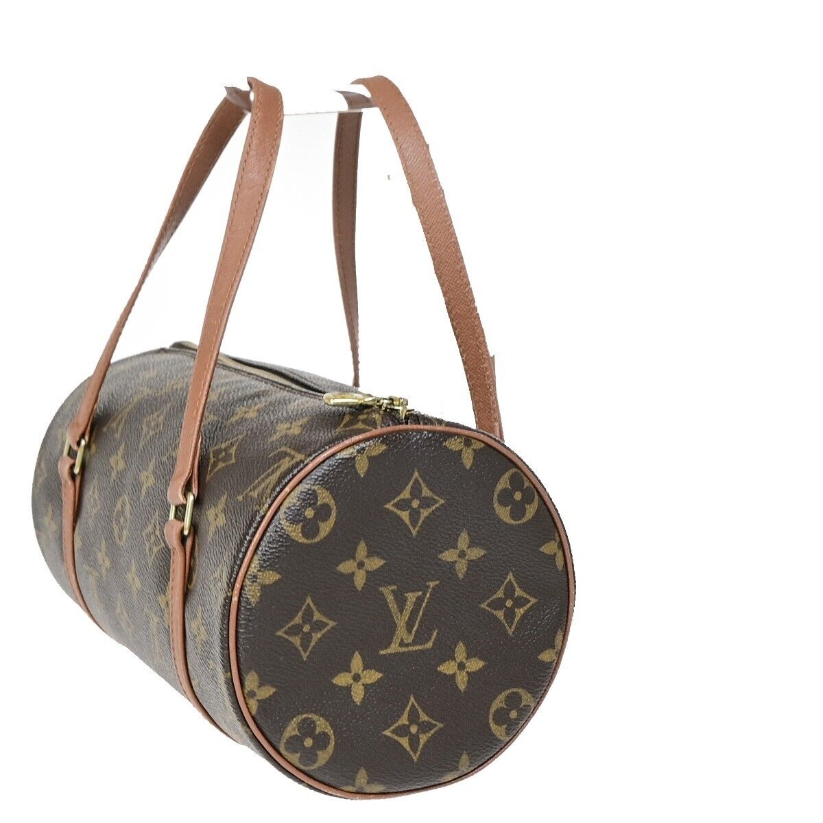 LOUIS VUITTON Logo PAPILLON 30 Hand Bag Monogram Leather Brown M51365 16SH956