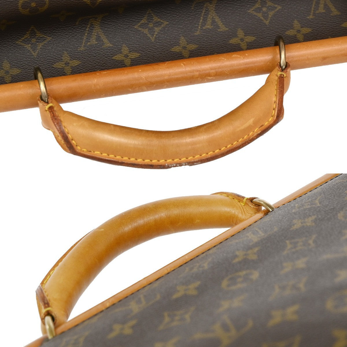 Louis Vuitton Sac Chasse Shoulder Hand Bag Monogram Leather Brown M41140 95PA019