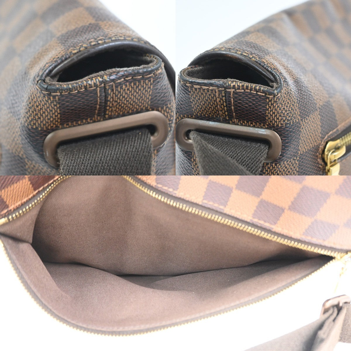 LOUIS VUITTON Brooklyn MM Shoulder Bag Damier Ebene Leather Brown N51211 93CA823