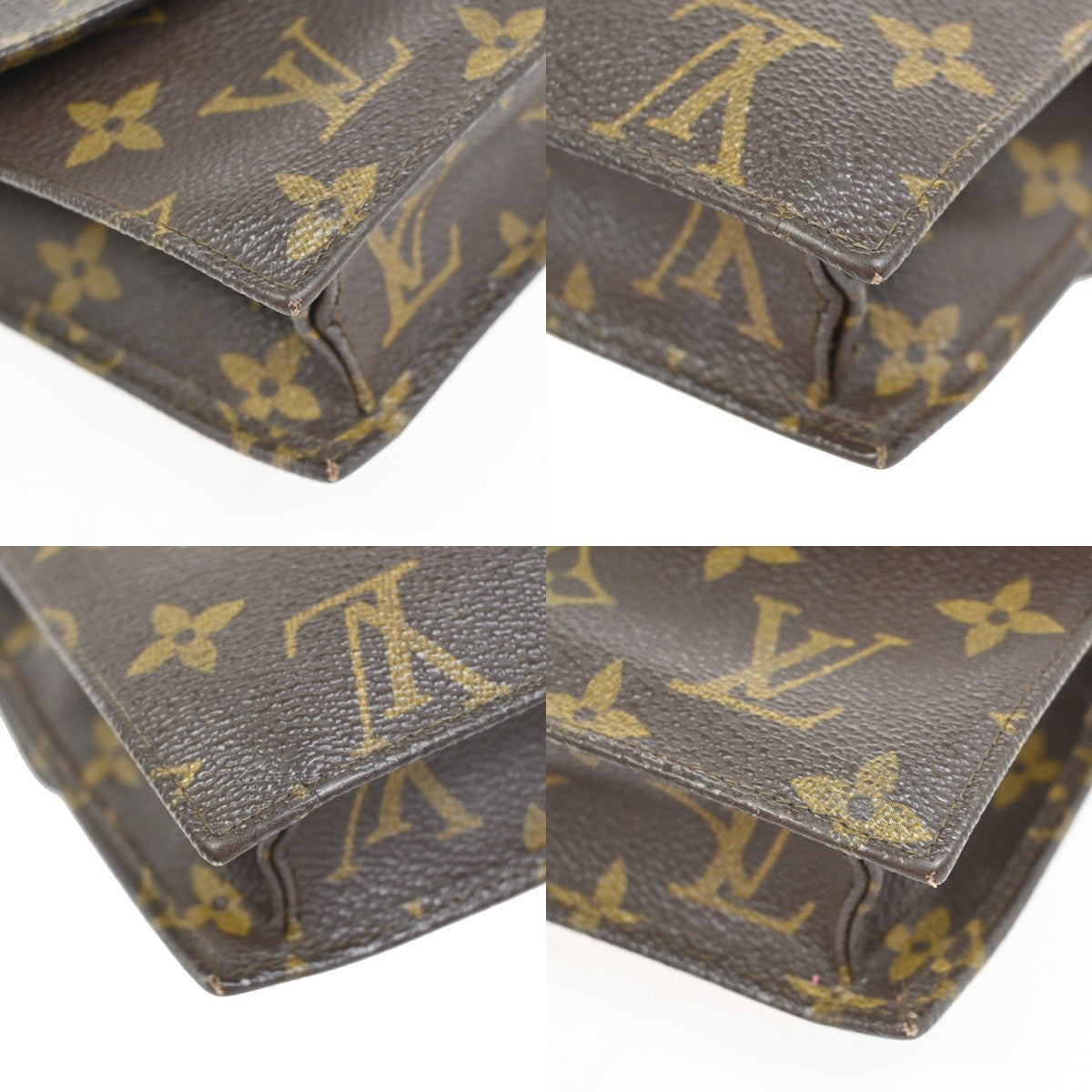 LOUIS VUITTON Pochette Rabat 23 Clutch Hand Bag Monogram Brown M51931 09YJ071