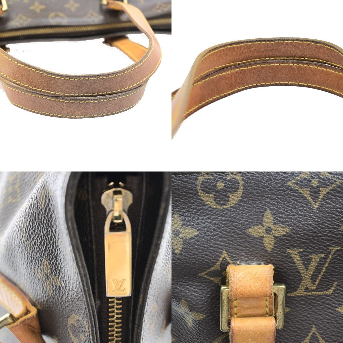 LOUIS VUITTON Cabas Piano Shoulder Bag Monogram Leather Brown M51148 82PA128