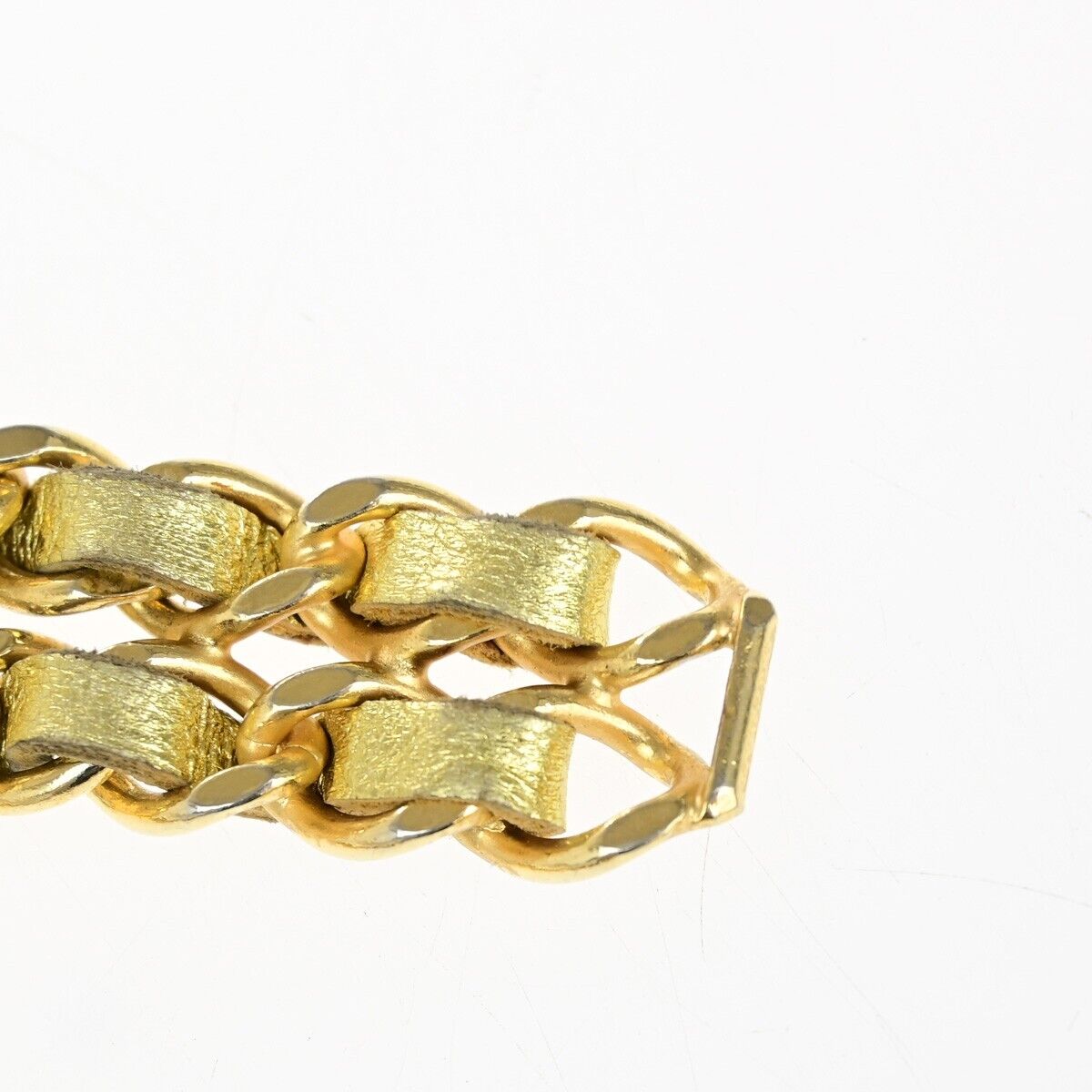 CHANEL CC Logo Coin Chain Belt Leather Gold GHW France Accessory 72RK432