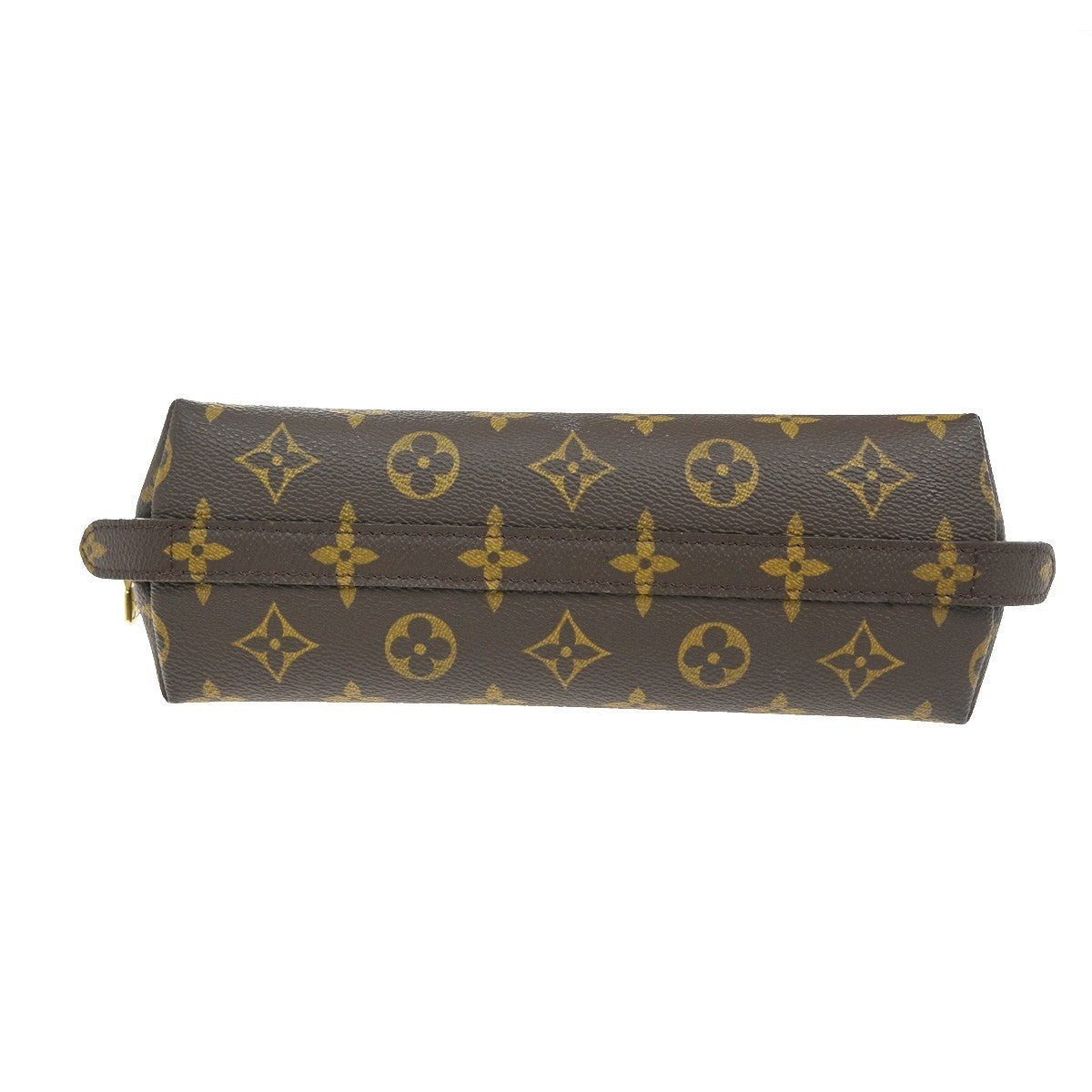LOUIS VUITTON Trousse Demi Ronde Pouch Monogram Leather Brown M47520 63TA172