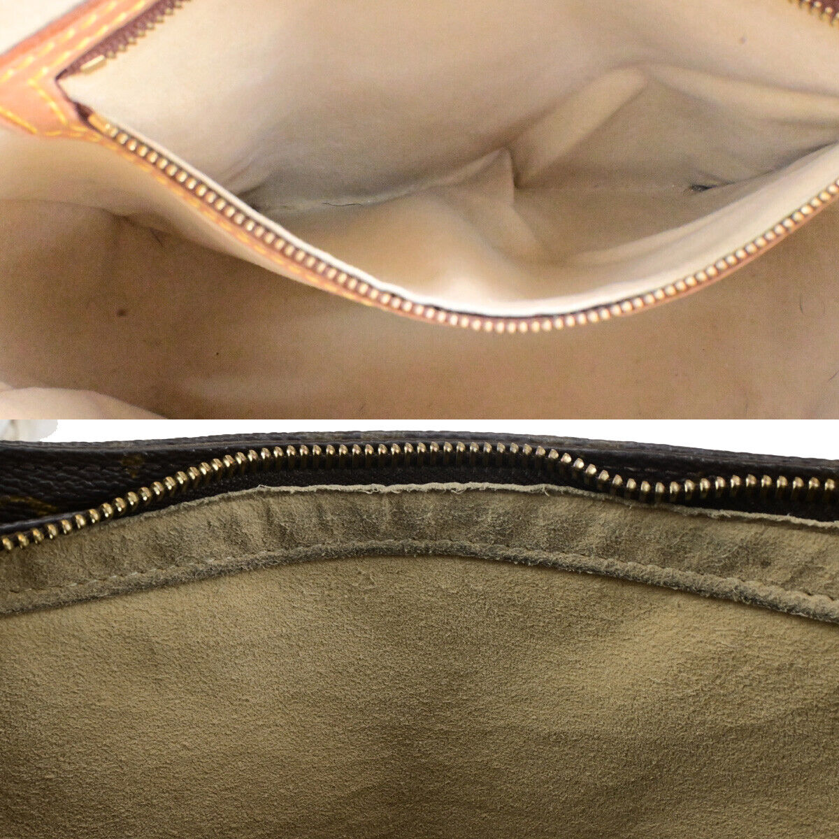 LOUIS VUITTON Logo Looping GM Shoulder Bag Monogram Leather Brown M51145 31SJ620