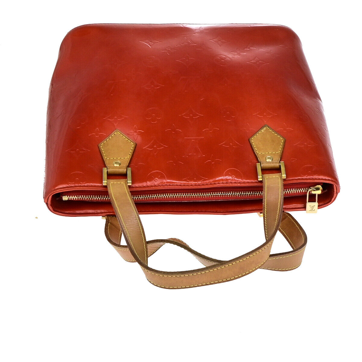 LOUIS VUITTON Houston Shoulder Bag Monogram Vernis Rouge M91092 60YF418