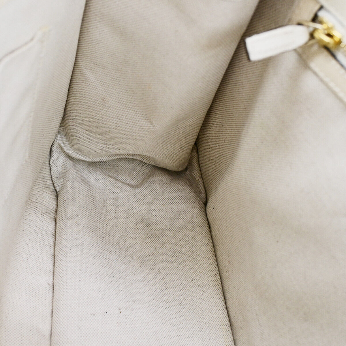 GUCCI Logo Horsebit GG Pattern Shoulder Bag Canvas Leather Brown White 20YG552