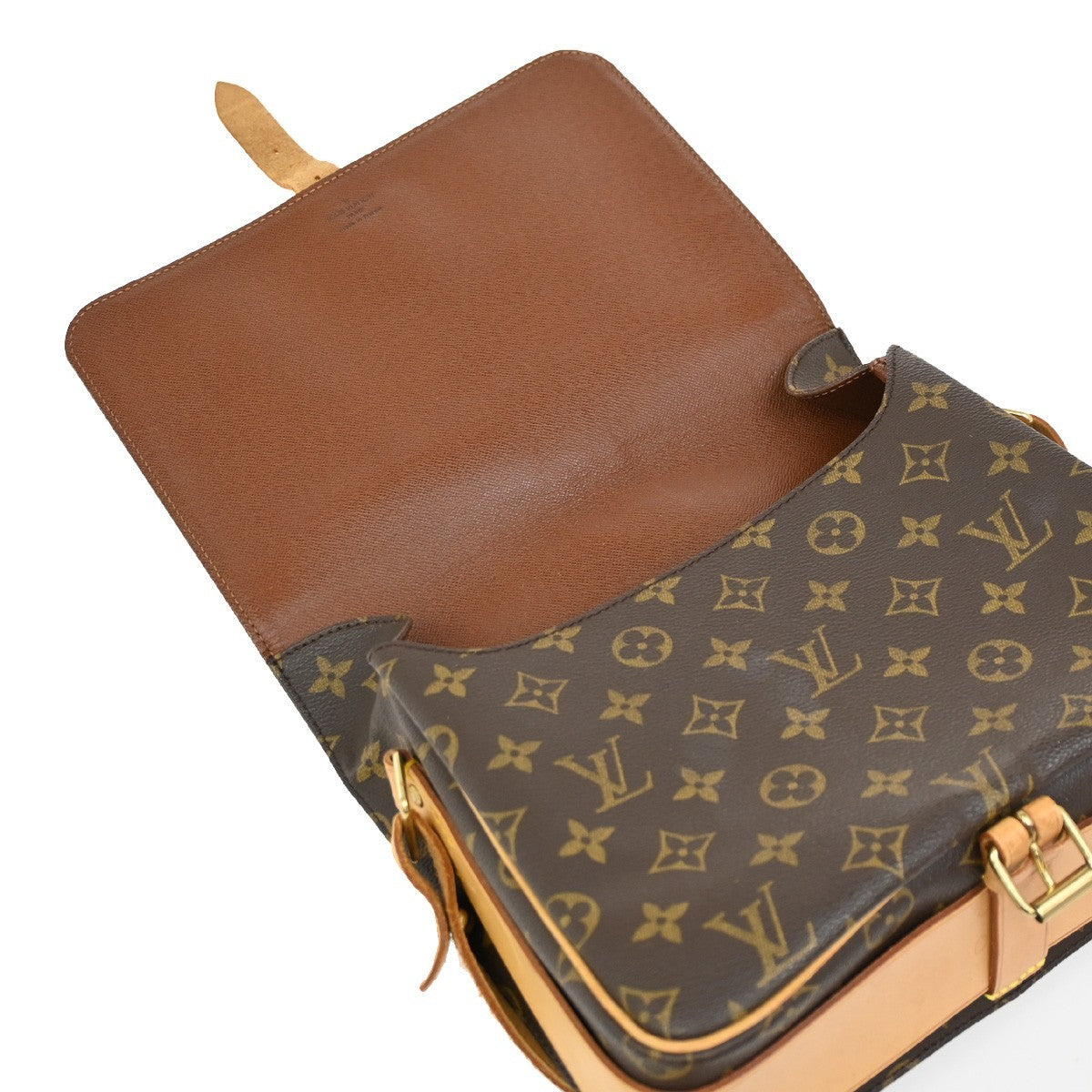 LOUIS VUITTON Cartouchiere GM Shoulder Bag Monogram Leather Brown M51252 82DA201