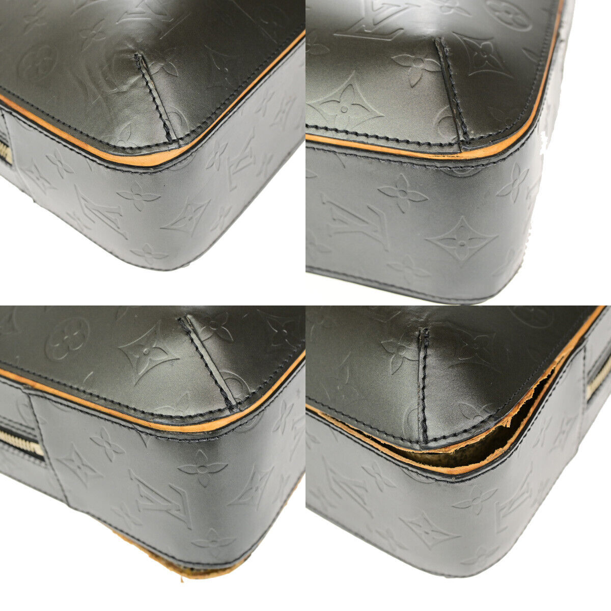 LOUIS VUITTON Malden Hand Tote Bag Monogram Mat Leather Gray M55135 61SJ468