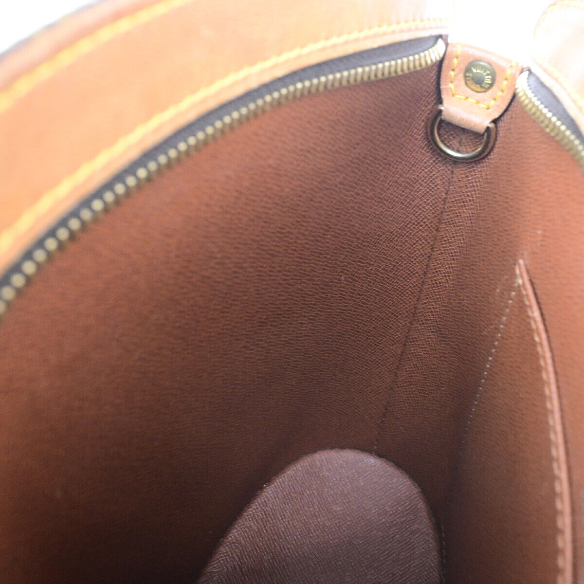 LOUIS VUITTON Logo Drouot Shoulder Bag Monogram Leather Brown M51290 16YF371