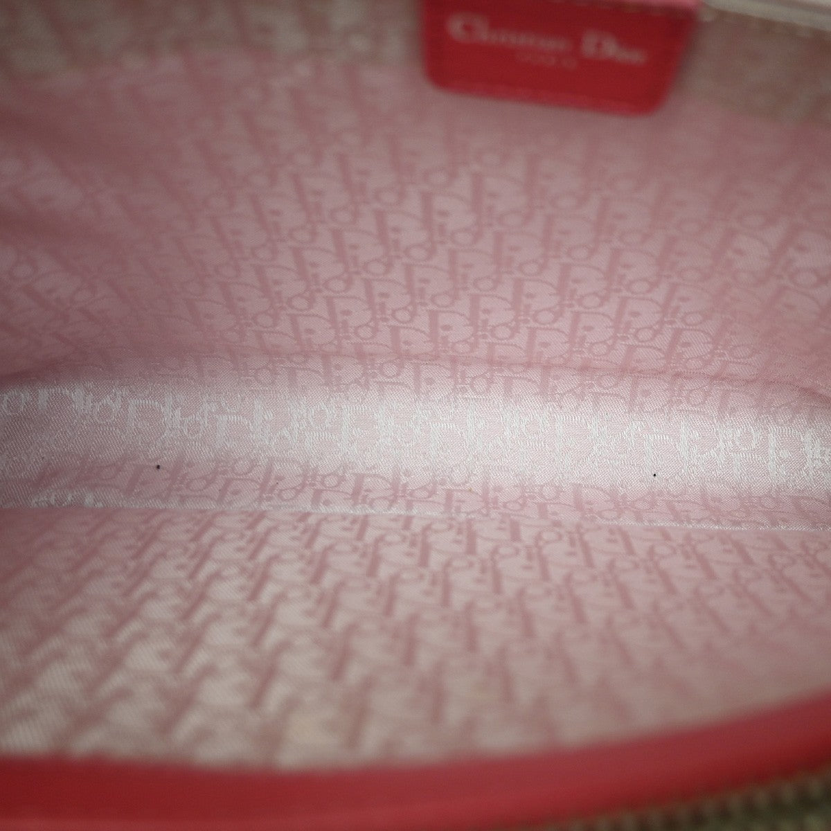 CHRISTIAN DIOR Lady Cannage Shoulder Tote Bag Leather Pink SHW 75TA300