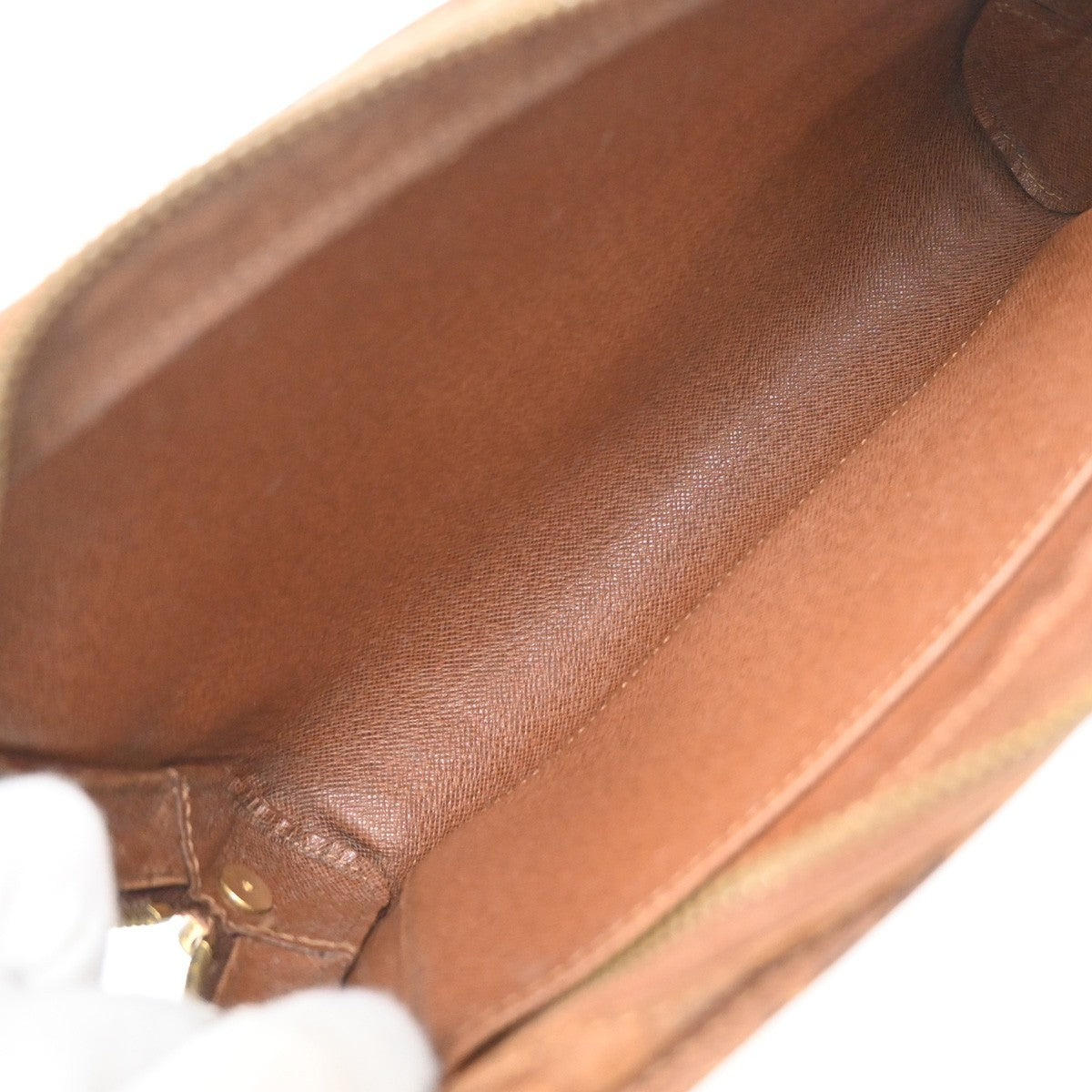 LOUIS VUITTON Orsay Clutch Hand Bag Monogram Leather Brown France M51790 07YJ027