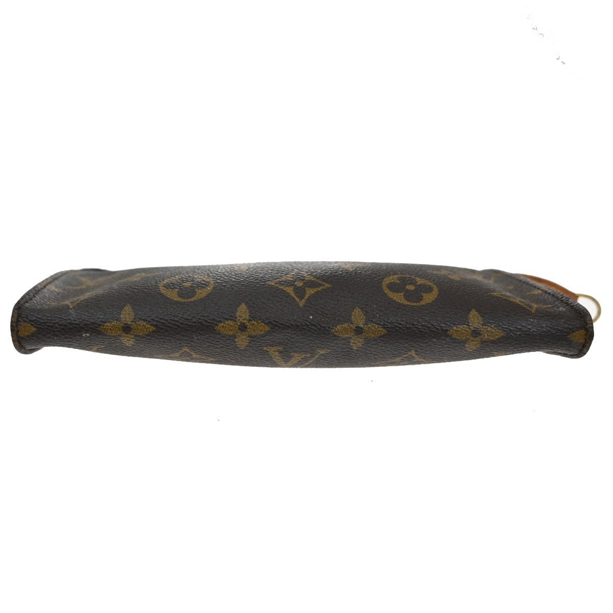 LOUIS VUITTON Logo BUCKET GM Pouch Bag Monogram Leather Brown U.S.A 05TA152