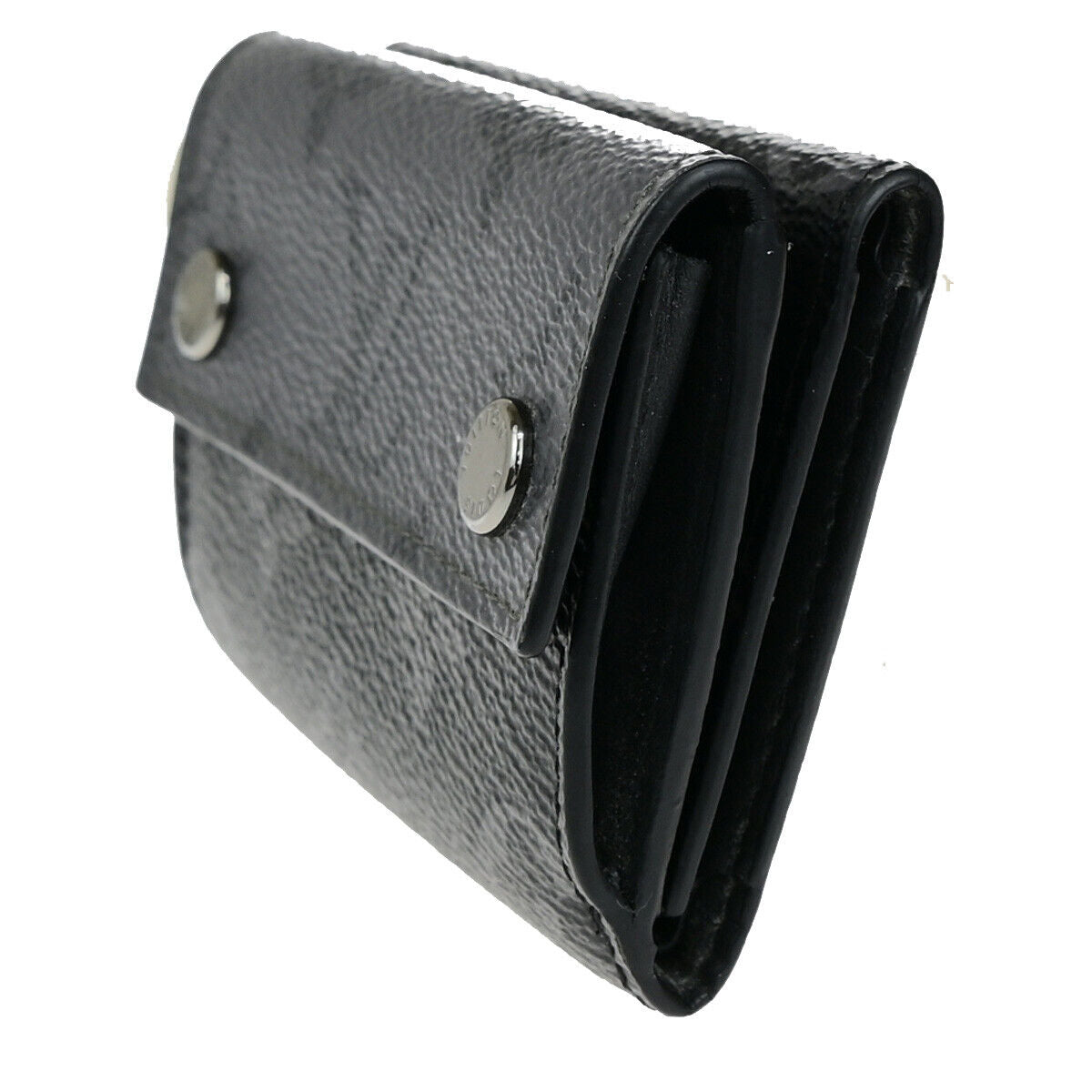 LOUIS VUITTON Discovery Compact Wallet Monogram Eclipse Reverse M45417 36YG748