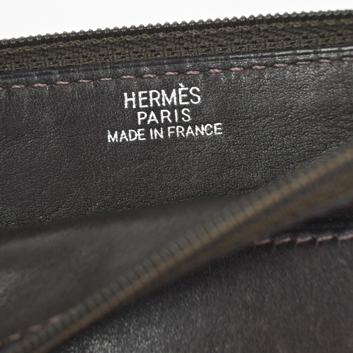 HERMES Logo Dogon GM Long Bifold Wallet Purse Box Calf Leather Brown SHW 39YH879