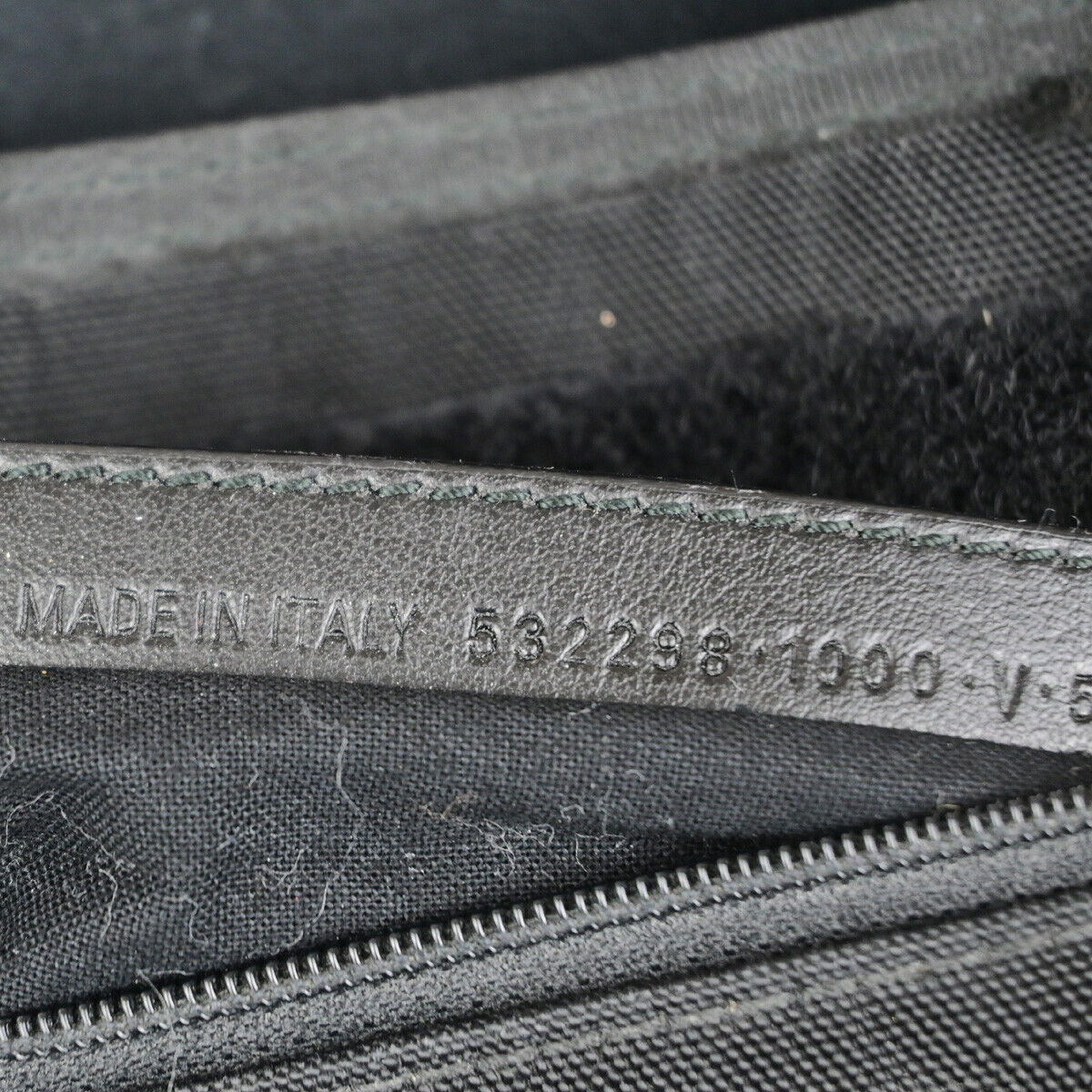 BALENCIAGA Logo Mini Shoulder Bag Nylon Leather Black Italy 62YG742