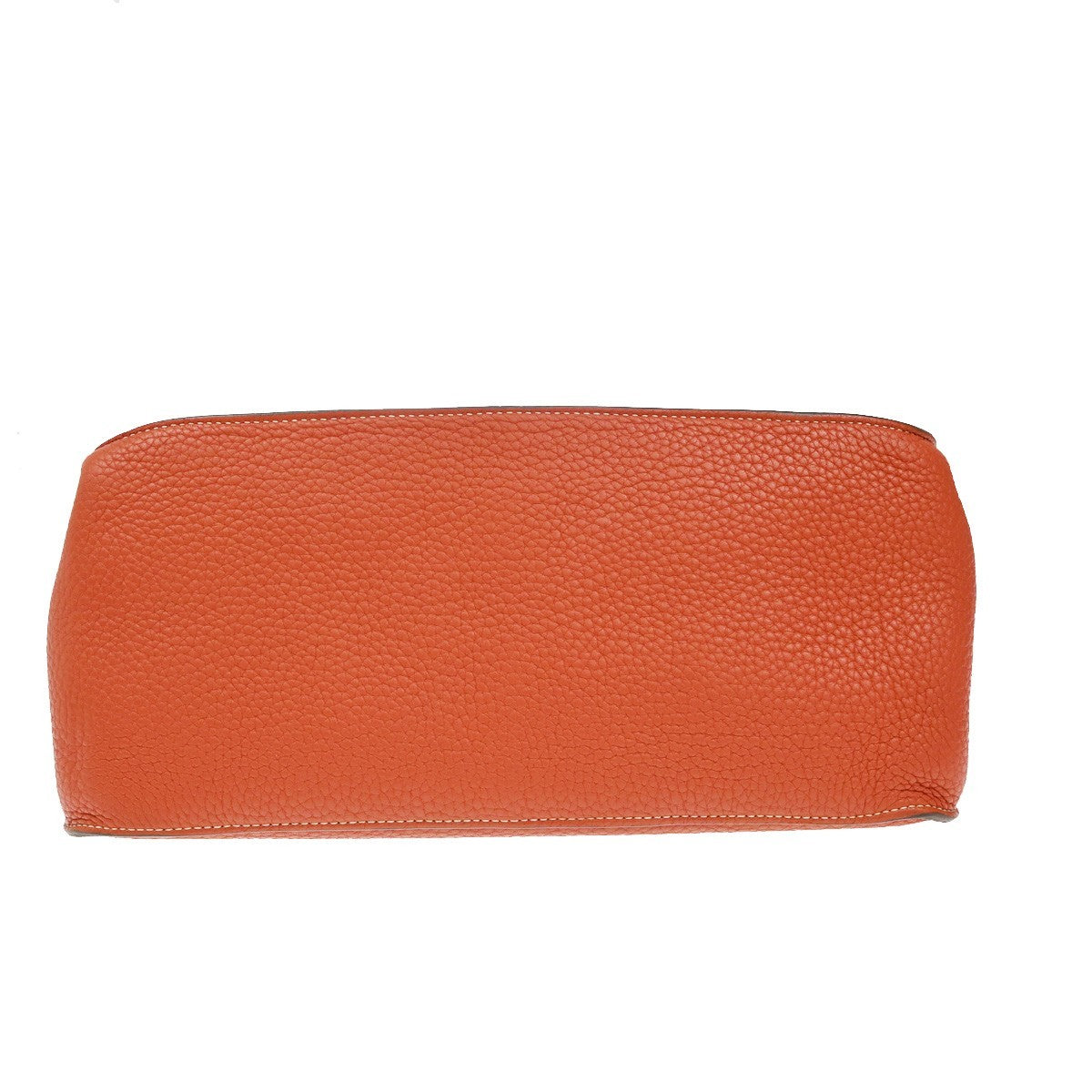 HERMES Logo Jypsiere 34 Shoulder Bag Taurillon Clemence Orange SHW 898RL463