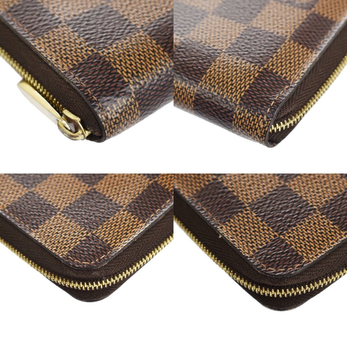 LOUIS VUITTON Zippy Coin Purse Wallet Bifold Damier Ebene Leather N63070 32RC362
