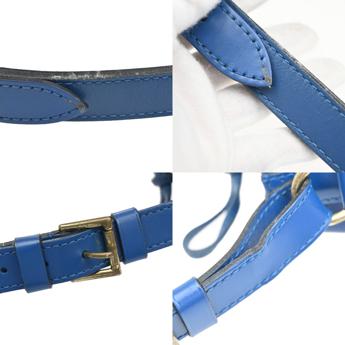 LOUIS VUITTON Petit Noe Drawstring Shoulder Bag Epi Leather Blue M44105 36EF305